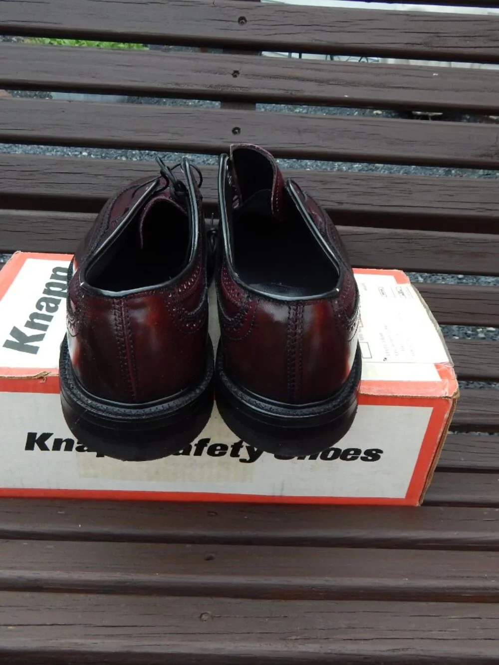 KNAPP Wingtip Brogue Shoes Leather Oxblood Men’s 10.5 EE/D Made In USA NEW****